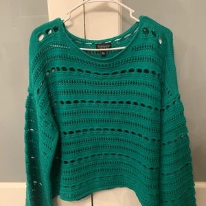 Long sleeve knitted green top (TopShop)